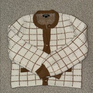 Express Cream and Brown women’s Sweater
